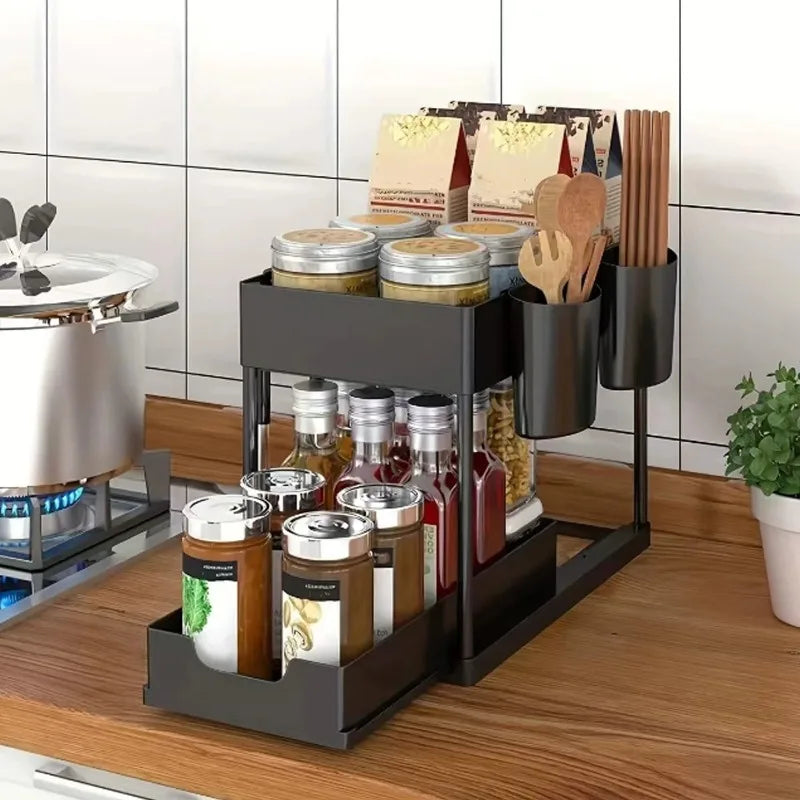 Multi-Purpose Cabinet Kitchen/Bathroom Shelves Under Sink Organizer