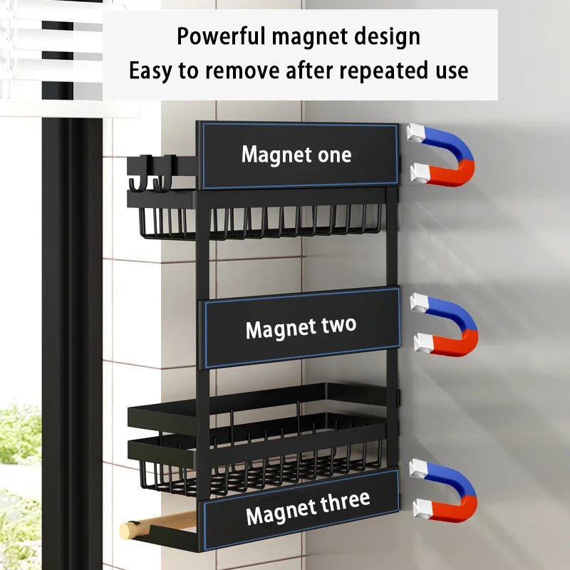 Magnetic Fridge Shelf Storage External Rack