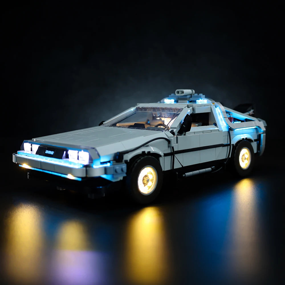Black Friday Sale ! Back to the Future Time Machine Model With Sound and Led Light Kit for Delorean 10300