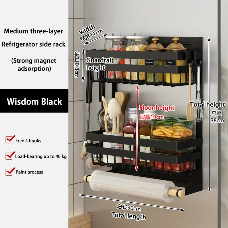 Magnetic Fridge Shelf Storage External Rack