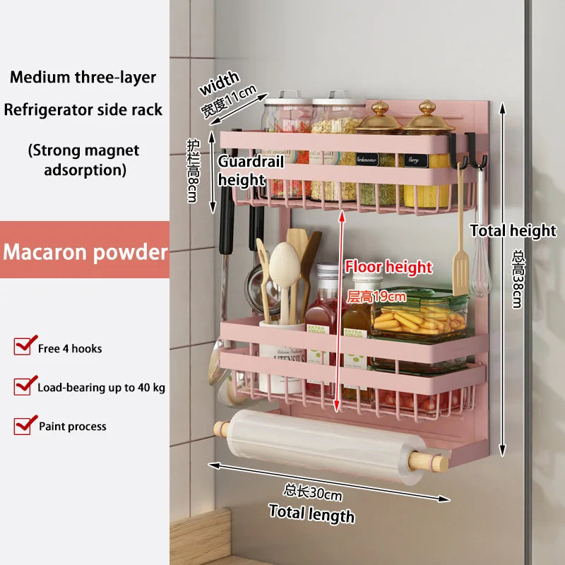 Magnetic Fridge Shelf Storage External Rack
