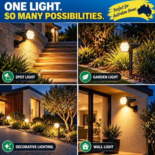92 LED solar garden spotlights for garden, pathway and wall lighting in Australia