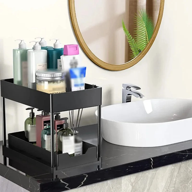 Multi-Purpose Cabinet Kitchen/Bathroom Shelves Under Sink Organizer