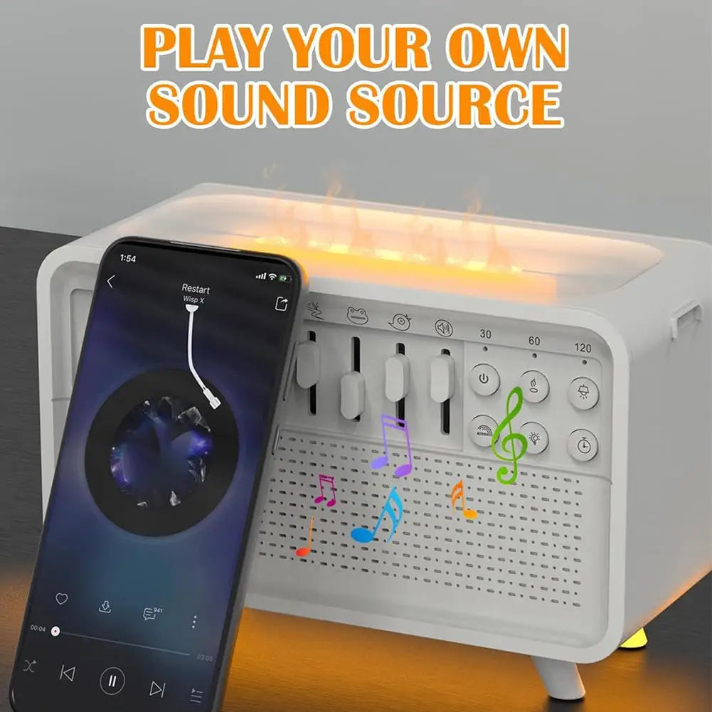 3 In 1 Bluetooth-compatible Speaker White Noise Sleep Aid Night Light Humidifier All-in-one Machine Free 8 Goup Nature Sound