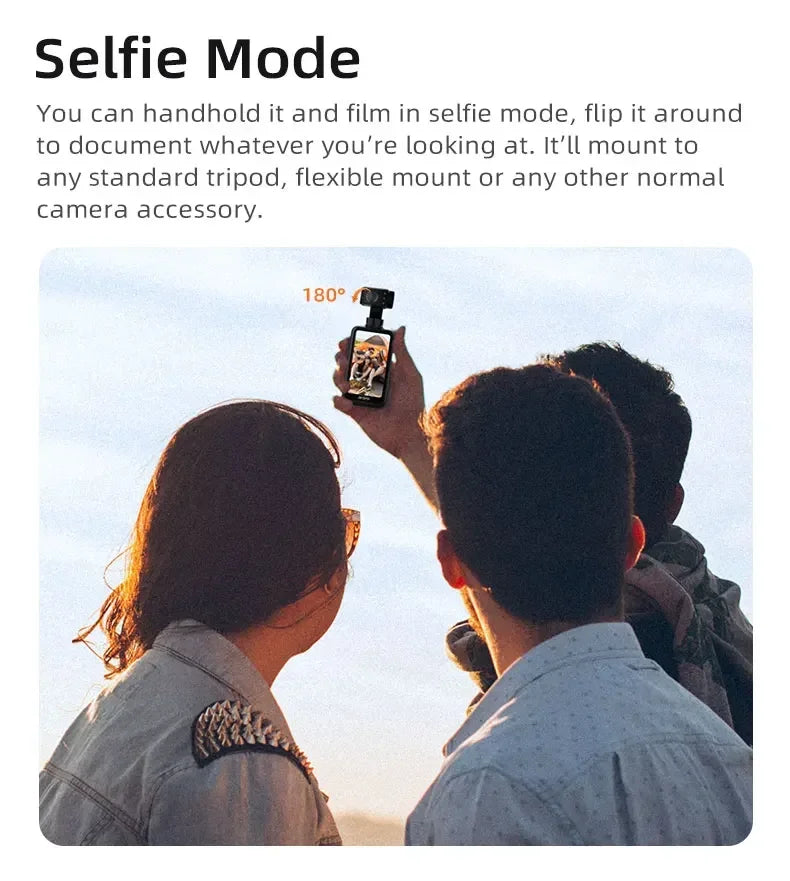 M5 Vlog Action Camera/ 5K Anti-shake /180° Rotation Lens / Face Tracking
