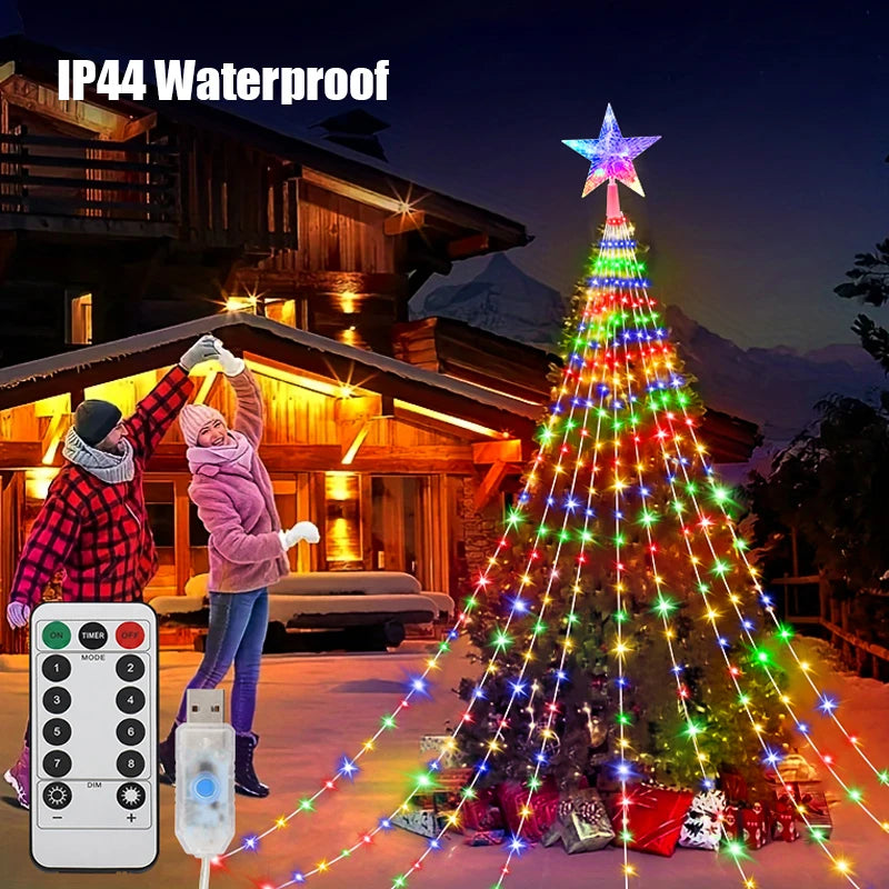Black Friday Sale ! LED In/Outdoor Christmas Tree Lights USB 2m or 3m Waterproof