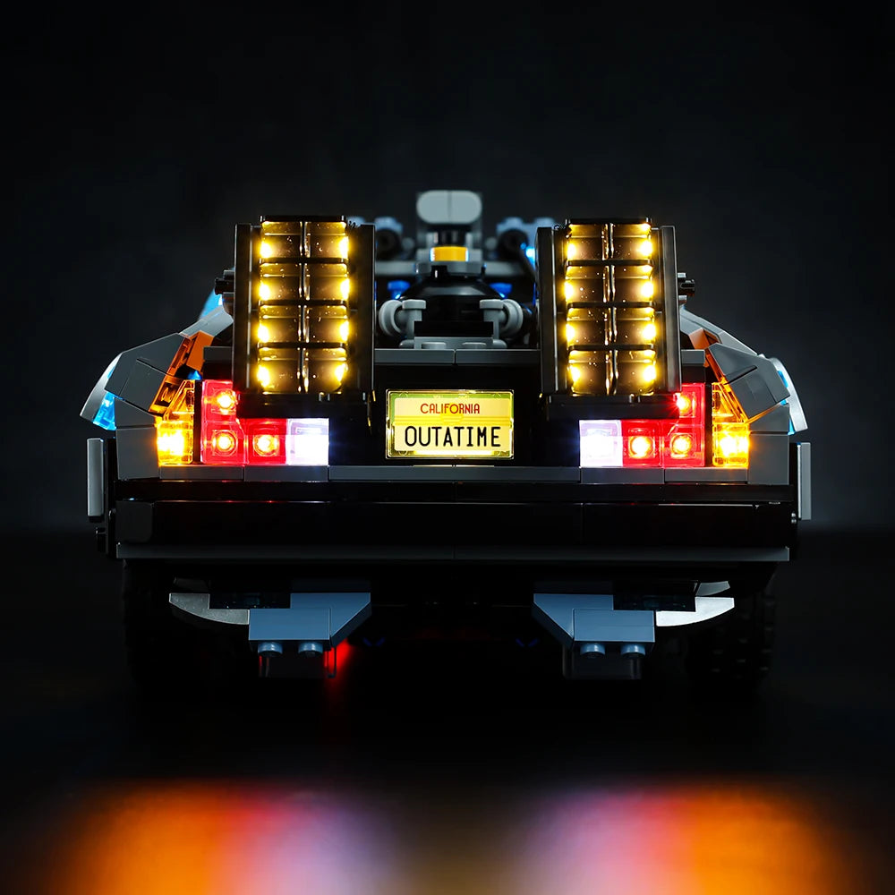 Black Friday Sale ! Back to the Future Time Machine Model With Sound and Led Light Kit for Delorean  10300