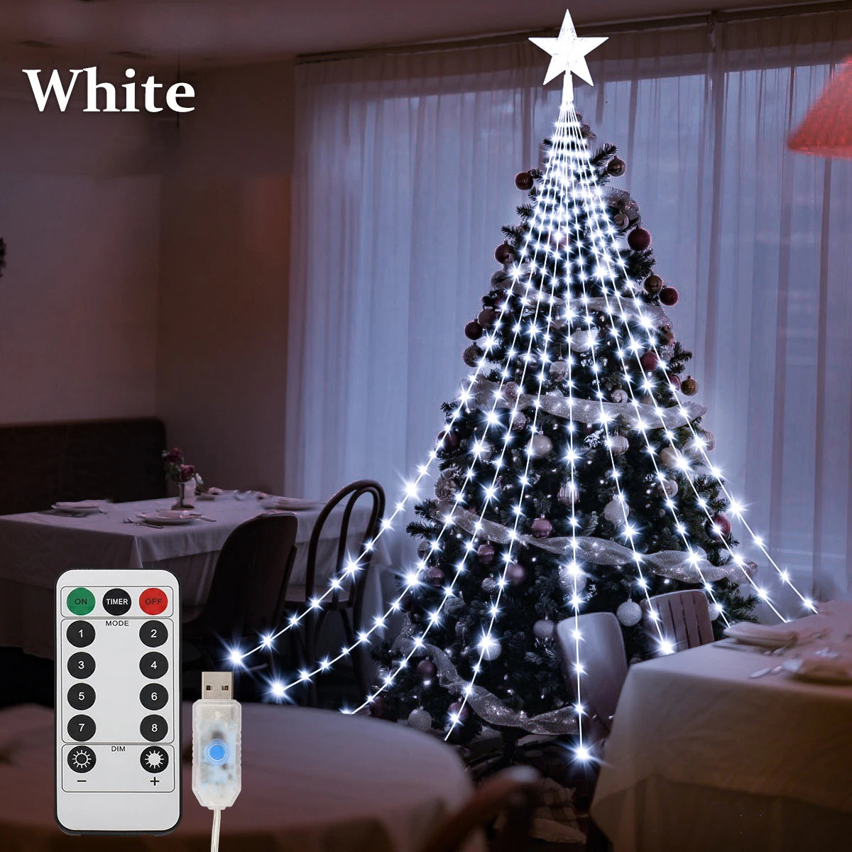 Black Friday Sale ! LED In/Outdoor Christmas Tree Lights USB 2m or 3m Waterproof