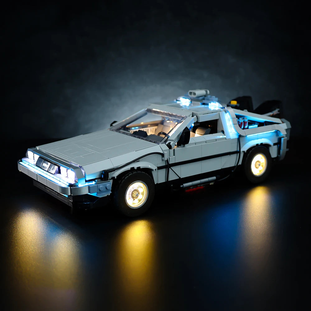Black Friday Sale ! Back to the Future Time Machine Model With Sound and Led Light Kit for Delorean  10300