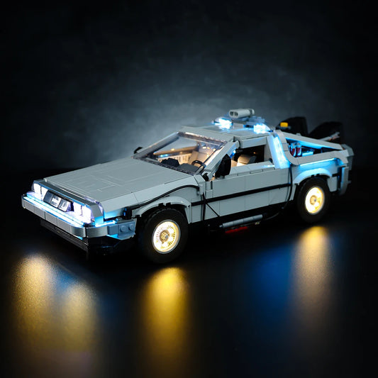 Black Friday Sale ! Back to the Future Time Machine Model With Sound and Led Light Kit for Delorean  10300