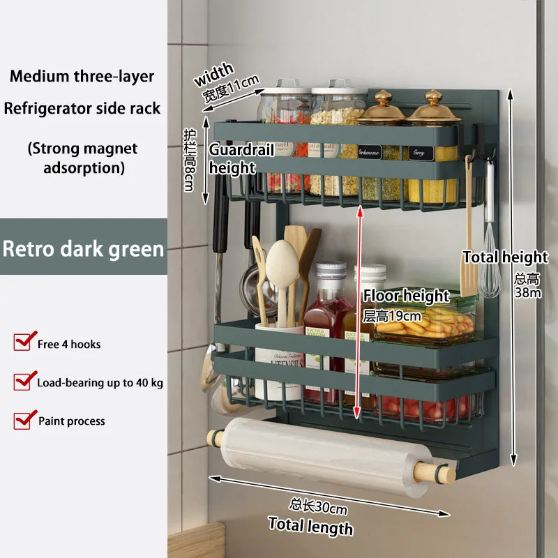 Magnetic Fridge Shelf Storage External Rack