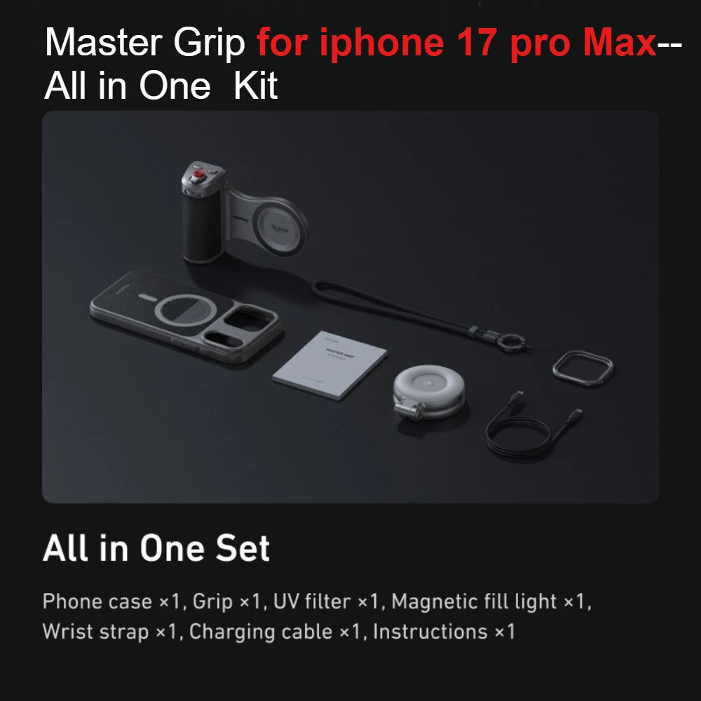 TELESIN Phone Camera Grip for iPhone 17 Pro / Pro Max