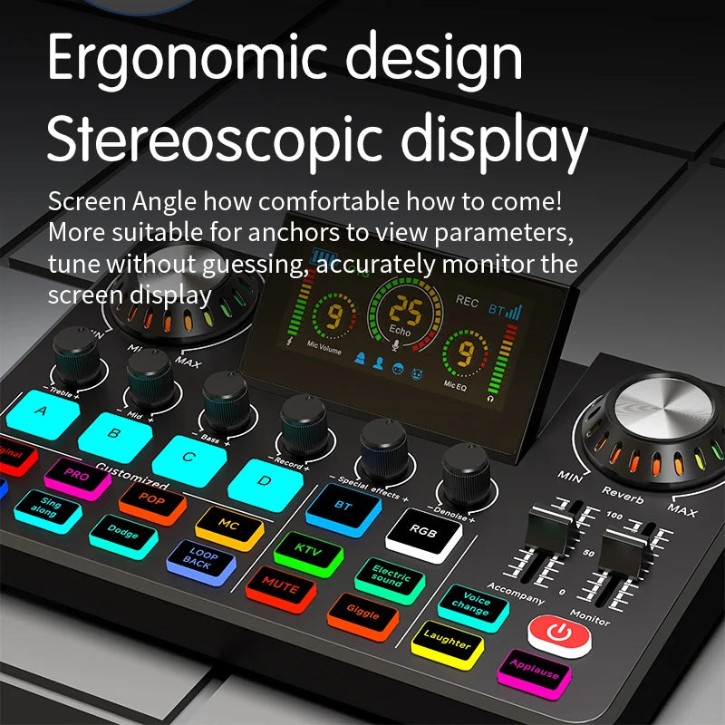 Professional Audio Mixer & Live Podcast Equipment Set