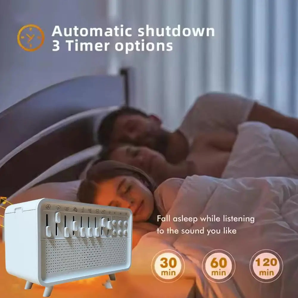 3 In 1 Bluetooth-compatible Speaker White Noise Sleep Aid Night Light Humidifier All-in-one Machine Free 8 Goup Nature Sound