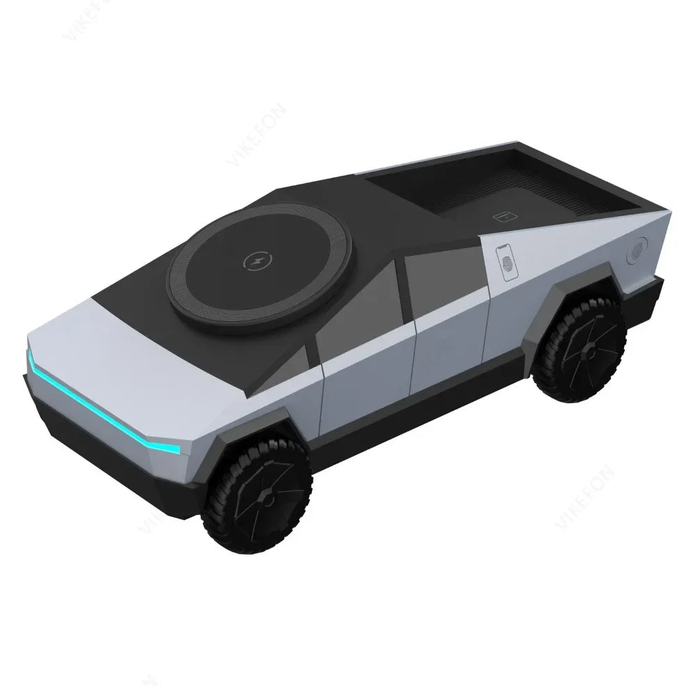 3 In 1Magnetic  Wireless Charger Car Phone Stand For Magsafe iPhone 16 15 14 13 12 Apple Watch 10~2 SE And EarPods Fast Charging