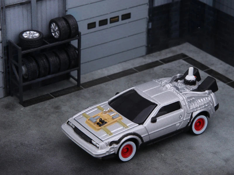 Black Friday Sale ! TOMY DMC-12 DeLorean DMC I II III Back To The Future Time Machine Mr.Fusion Diecast Toy Vehicle Car Model