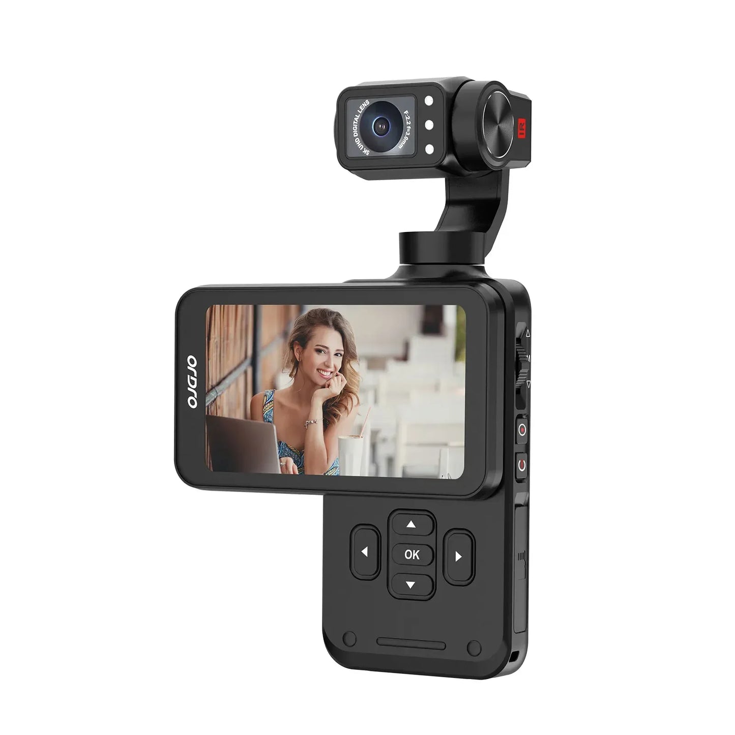 M5 Vlog Action Camera/ 5K Anti-shake /180° Rotation Lens / Face Tracking