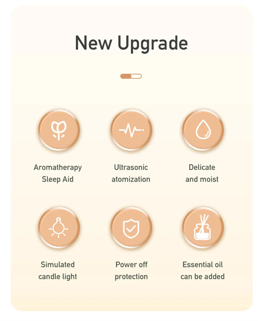 Black Friday Sale ! Portable LED Aroma Candlelight Diffuser/ Air Humidifier