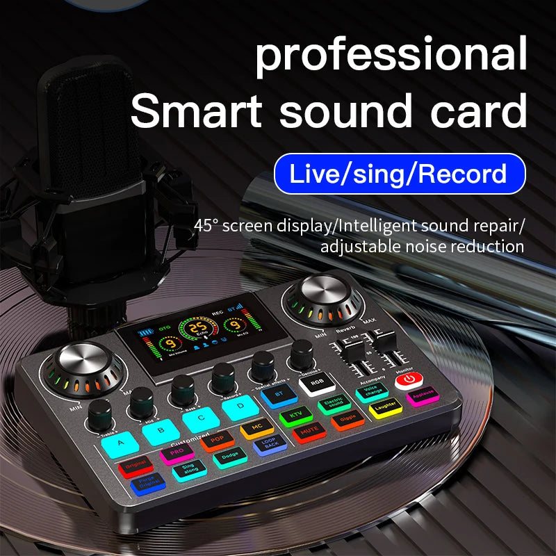 Professional Audio Mixer & Live Podcast Equipment Set