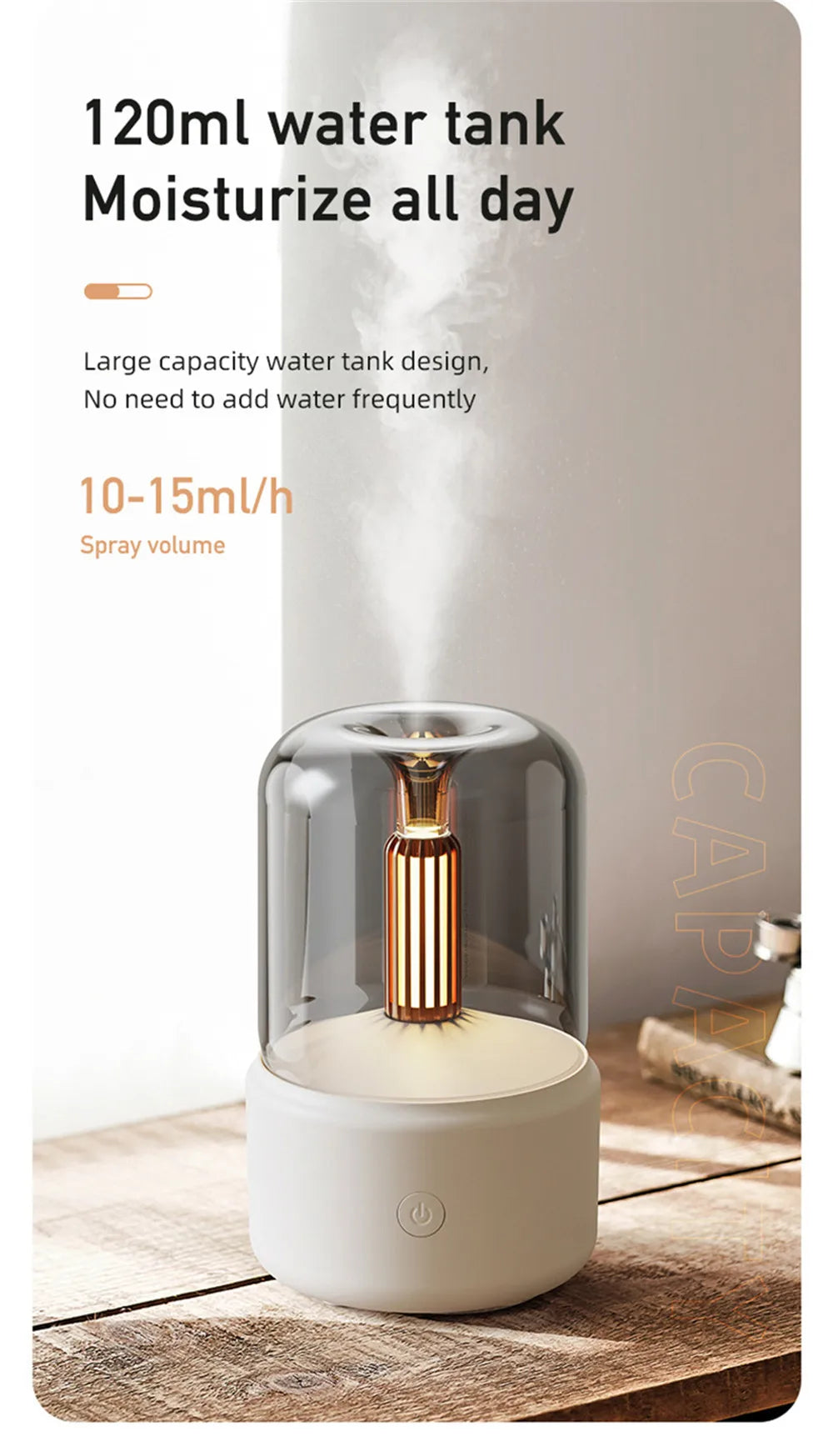 Black Friday Sale ! Portable LED Aroma Candlelight Diffuser/ Air Humidifier