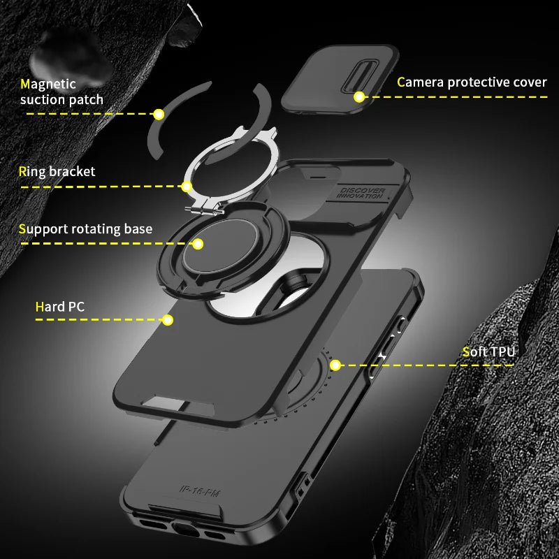 Rugged Magnetic Armor Case for iPhone