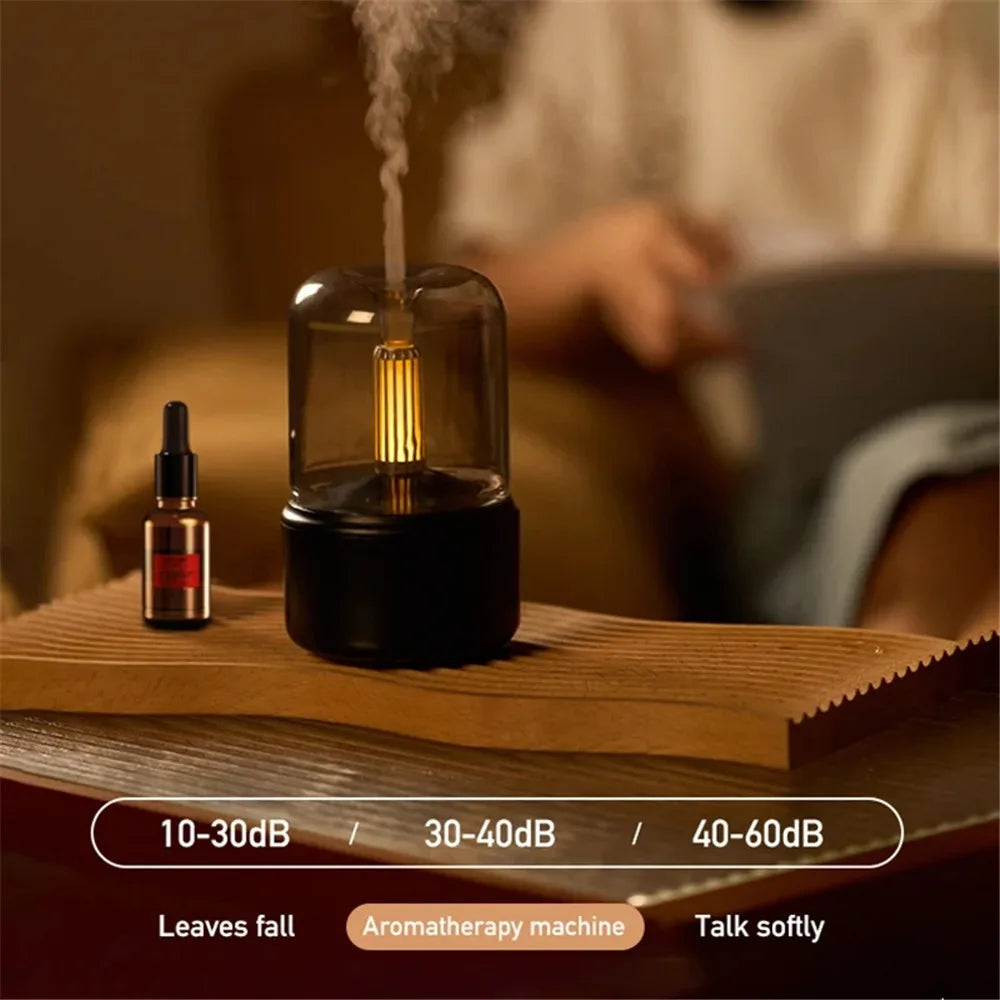 Black Friday Sale ! Portable LED Aroma Candlelight Diffuser/ Air Humidifier
