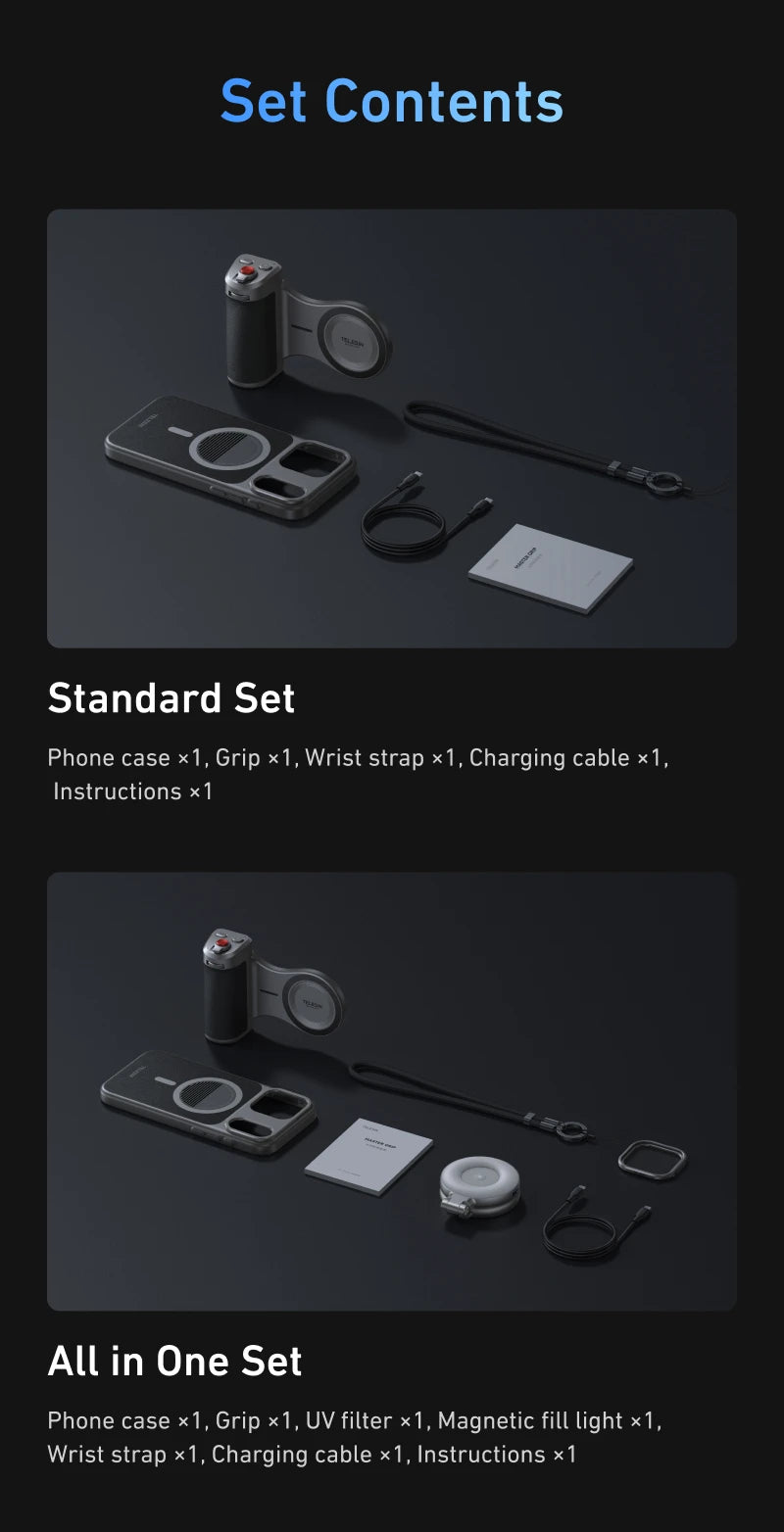 TELESIN Phone Camera Grip for iPhone 17 Pro / Pro Max