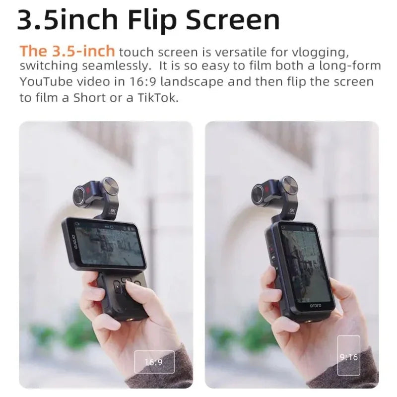 M5 Vlog Action Camera/ 5K Anti-shake /180° Rotation Lens / Face Tracking