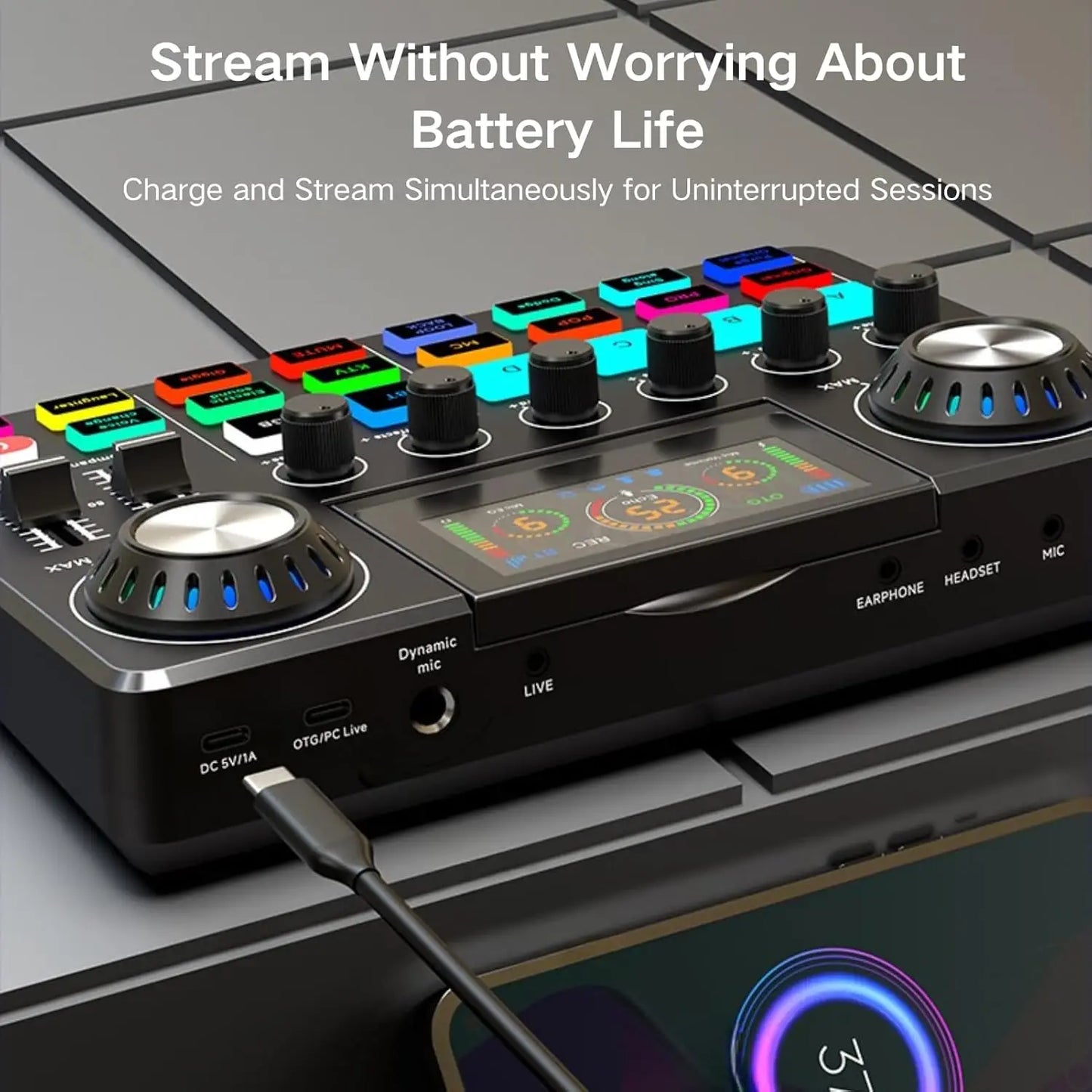 Professional Audio Mixer & Live Podcast Equipment Set