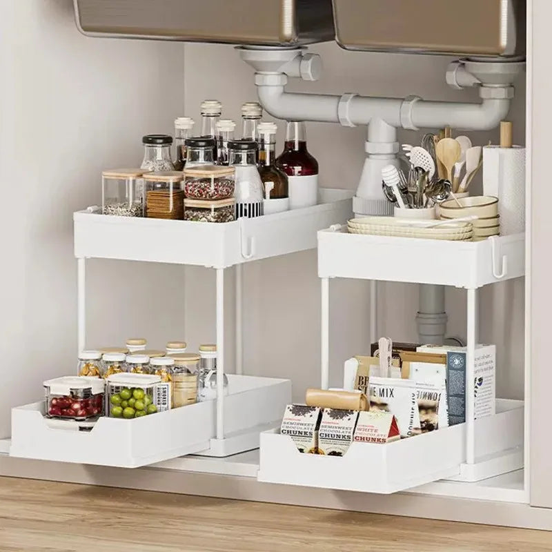 Multi-Purpose Cabinet Kitchen/Bathroom Shelves Under Sink Organizer