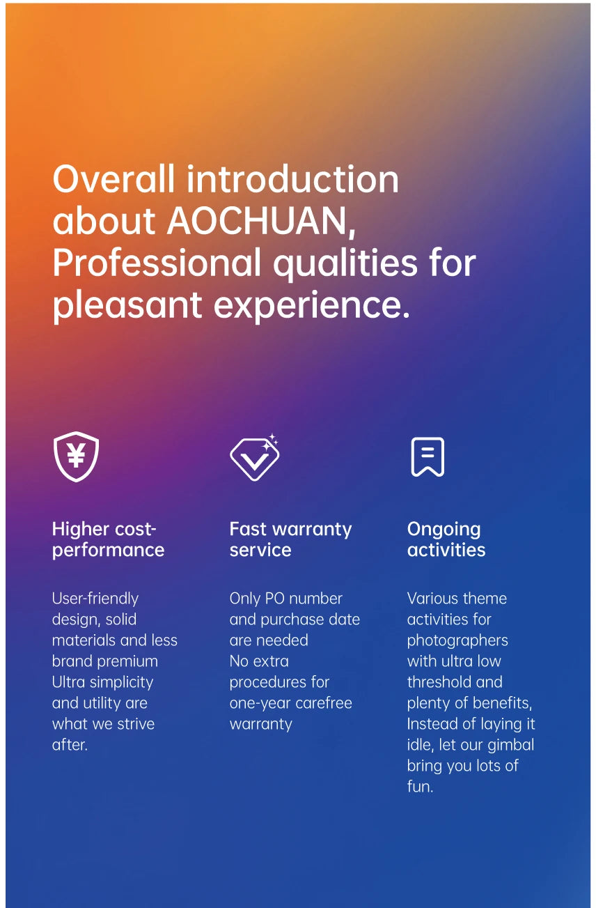 AOCHUAN 3-Axis Handheld Gimbal