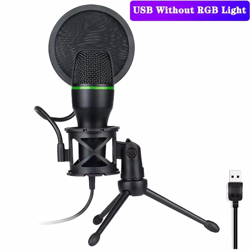 Professional USB Condenser Microphone for PC & Laptop