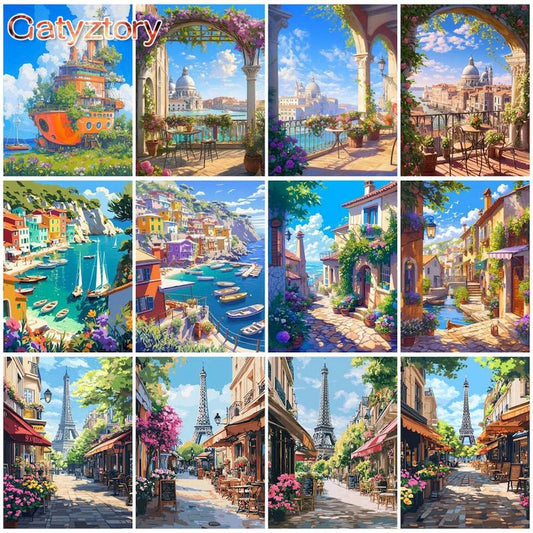 DIY Handwork Painting By Numbers On Canvas 40cmX50cm