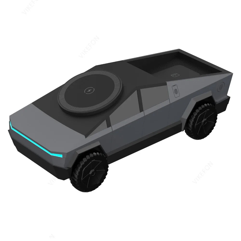 3 In 1Magnetic  Wireless Charger Car Phone Stand For Magsafe iPhone 16 15 14 13 12 Apple Watch 10~2 SE And EarPods Fast Charging