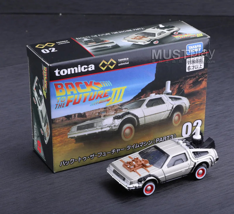 Black Friday Sale ! TOMY DMC-12 DeLorean DMC I II III Back To The Future Time Machine Mr.Fusion Diecast Toy Vehicle Car Model