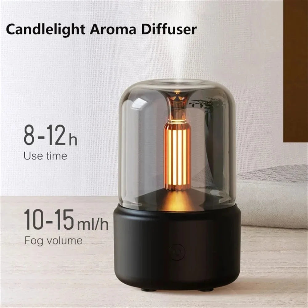 Black Friday Sale ! Portable LED Aroma Candlelight Diffuser/ Air Humidifier