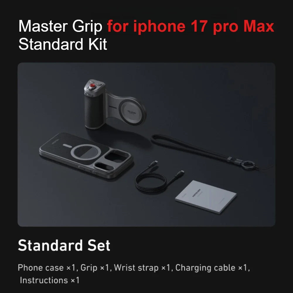 TELESIN Phone Camera Grip for iPhone 17 Pro / Pro Max