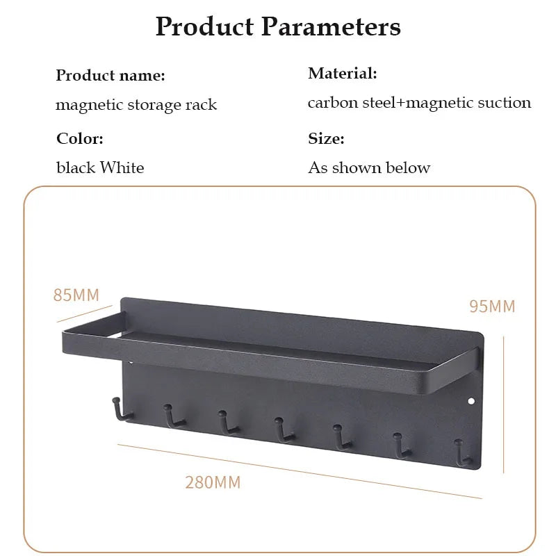 Magnetic Storage Organizer with Keyholder