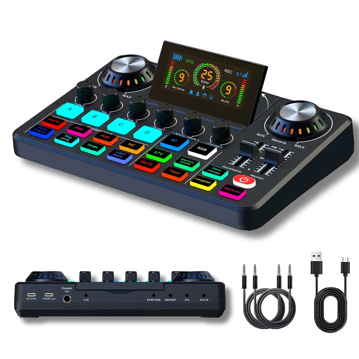Professional Audio Mixer & Live Podcast Equipment Set