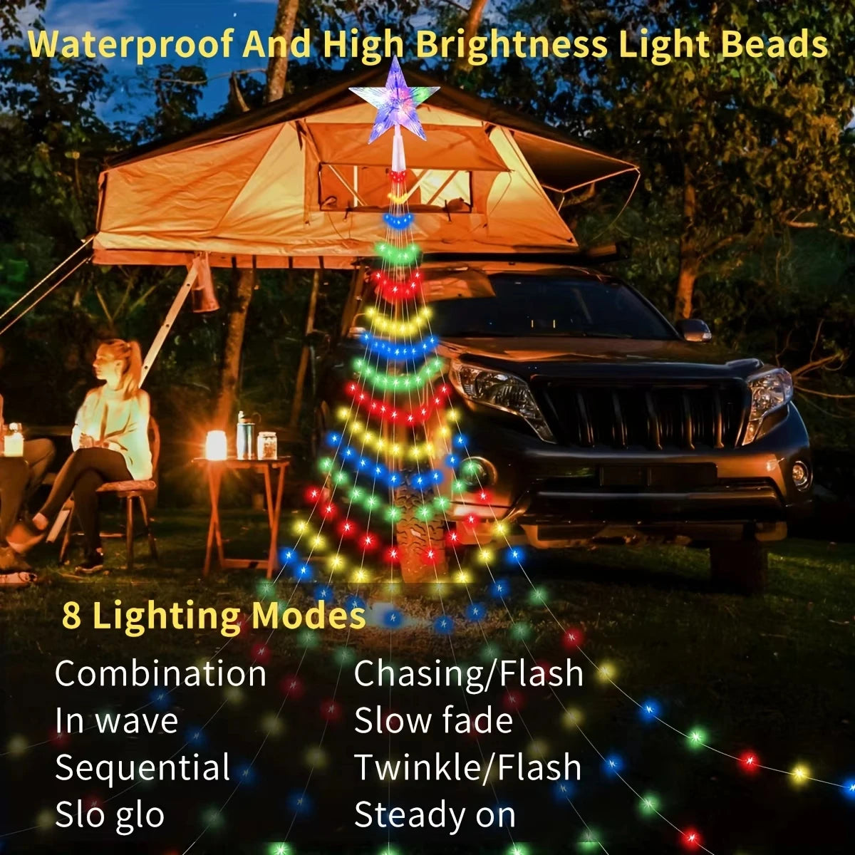 Black Friday Sale ! LED In/Outdoor Christmas Tree Lights USB 2m or 3m Waterproof