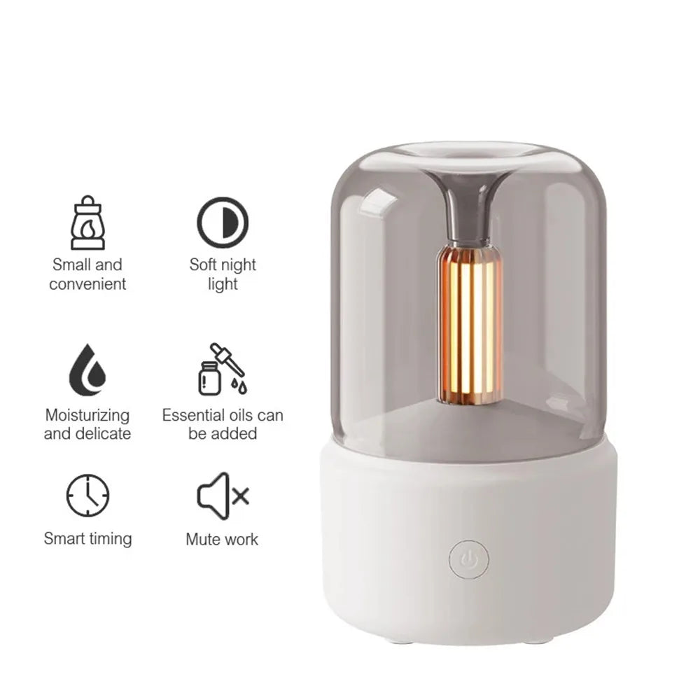 Black Friday Sale ! Portable LED Aroma Candlelight Diffuser/ Air Humidifier
