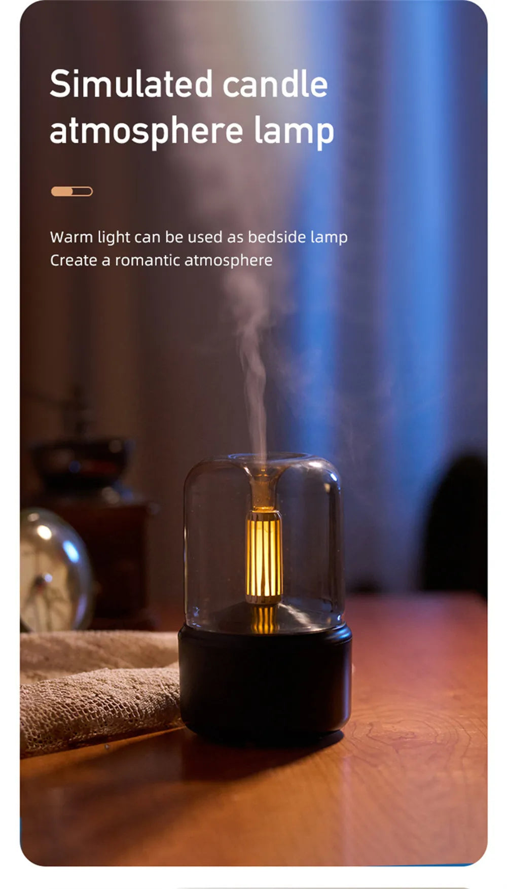 Black Friday Sale ! Portable LED Aroma Candlelight Diffuser/ Air Humidifier