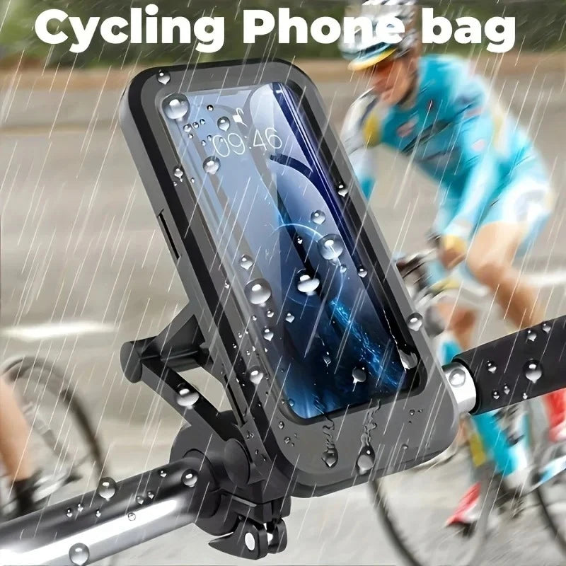 Universal Waterproof Motorcycle & Bike Phone Mount – 360° Rotating GPS Holder