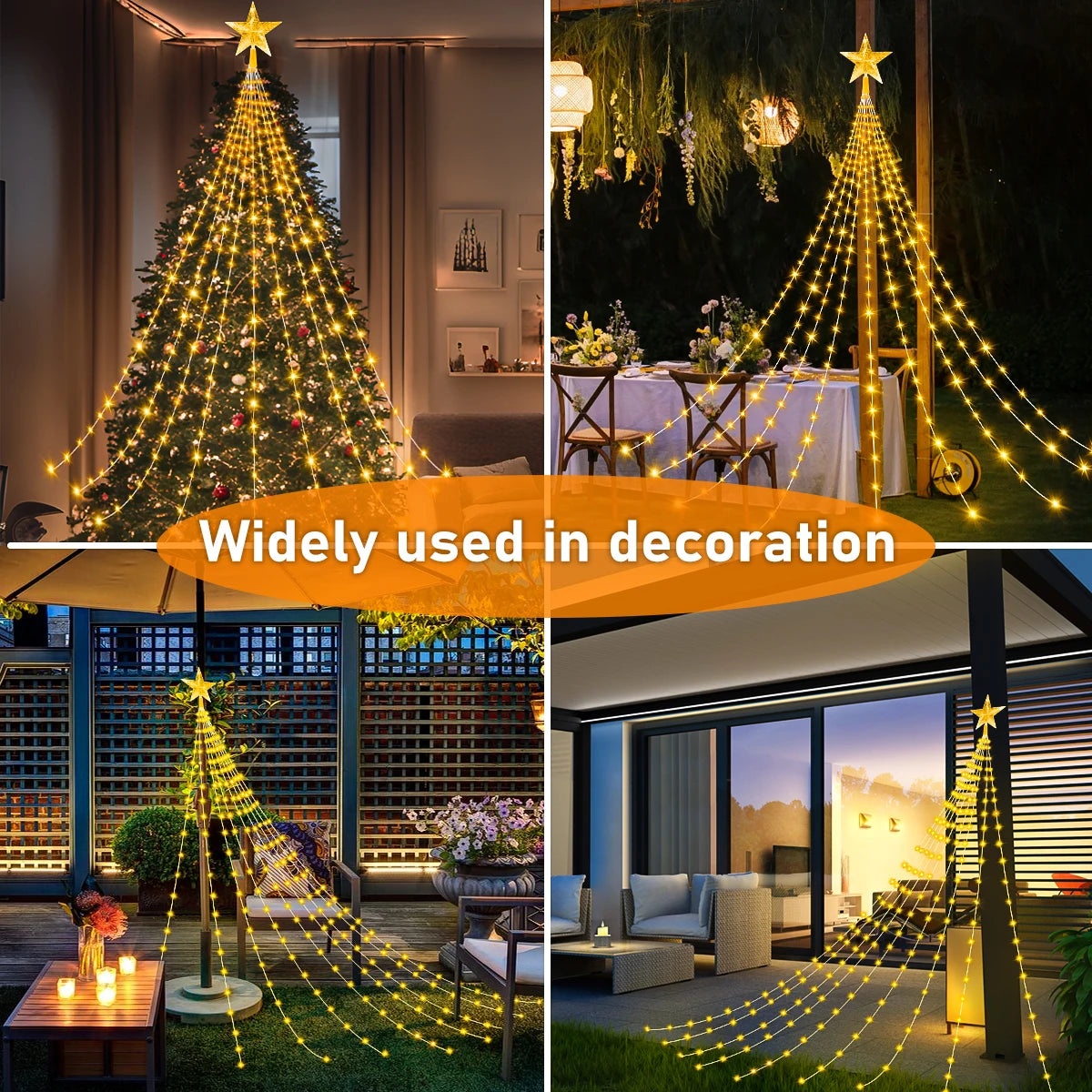 Black Friday Sale ! LED In/Outdoor Christmas Tree Lights USB 2m or 3m Waterproof